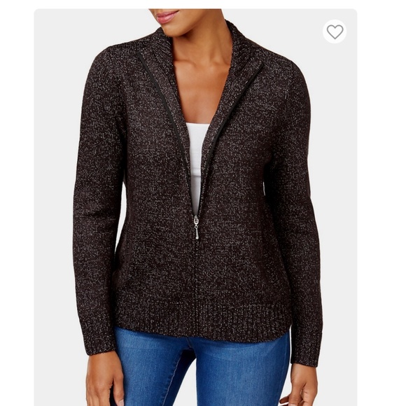 Karen Scott  Zip-Front Cardigan - Picture 1 of 6